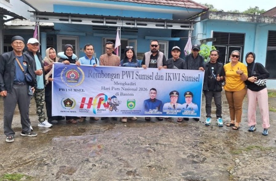 Ketua PWI Sumsel Lepas Keberangkatan 18 Wartawan Hadiri HPN 2026 Tangerang