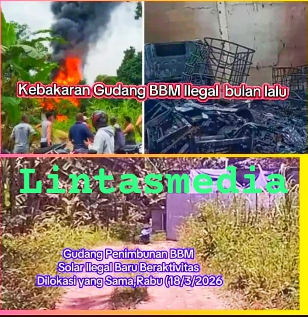 Gudang Penggilingan Padi di OKI Diduga Kembali Jadi Lokasi BBM Ilegal Pasca Ledakan Hebat