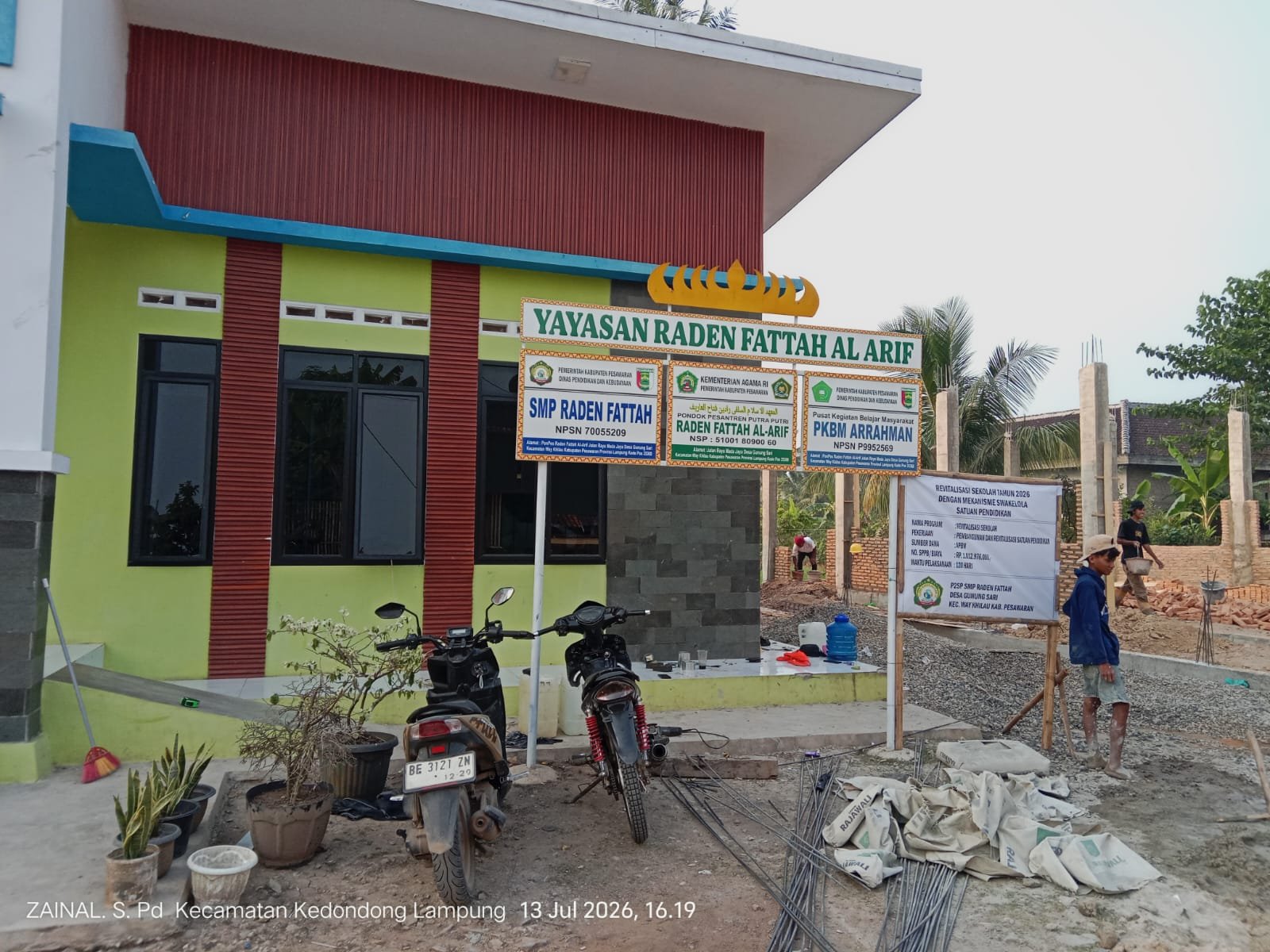 SMP Raden Fattah Desa Gunungsari Terima Bantuan Revitalisasi Satuan Pendidikan 2026
