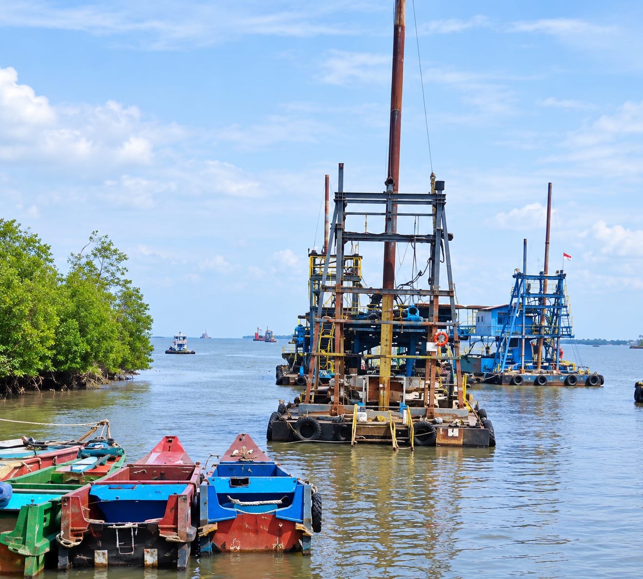 Aktivitas Ponton Diduga Tambang Timah di Tanjung Bunga Disorot,